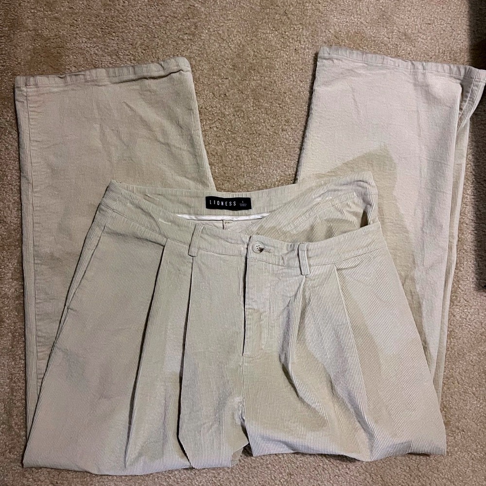Lioness La‎ Mesa Crossover Front Corduroy Trousers Size L - Picture 2 of 4